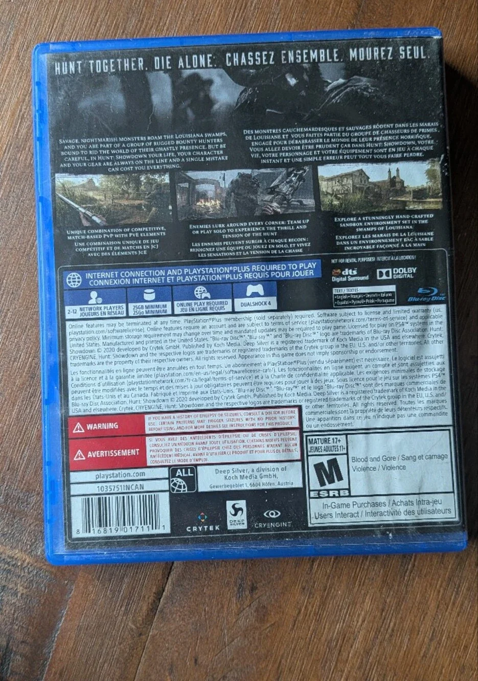 Hunt: Showdown – PS4 (Black/Gray) by PlayStation